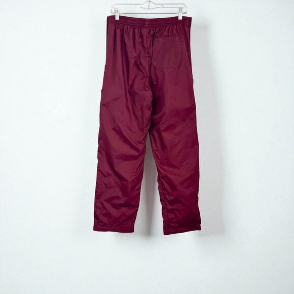 Vintage Breakaway Track Pants Burgundy Maroon Nylon Lined 90s Men's Size M - Picture 7 of 7